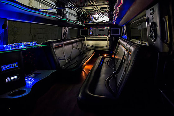 18-passenger Hummer int view