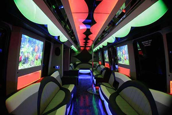 40-passenger limo bus int view