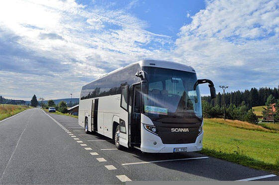 Charter bus exterior